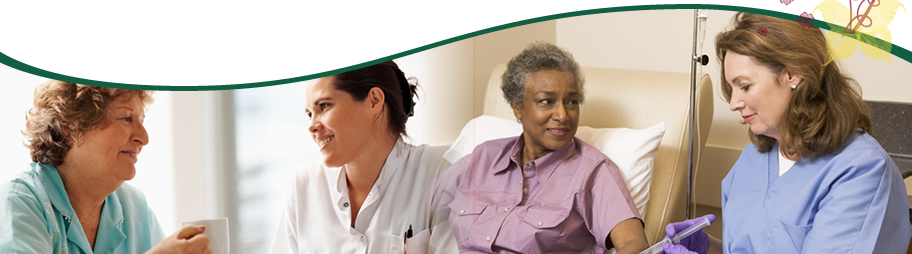 senior woman and caregiver talking each other